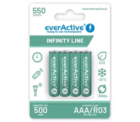 EverActive Infinity Line / Nabíjacie batérie AAA (R03) / 550 mAh / 4 ks / Ni-MH
