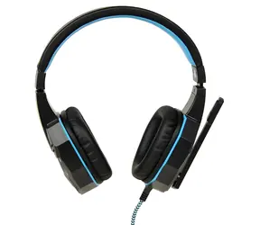 ibox X8 čierna, modrá / Herné slúchadlá s mikrofónom / Drôtové / USB + 3,5 mm jack / LED podsvietenie