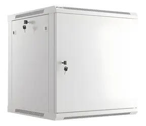 Lanberg WF01-6612-00S sivá / Nástenný rozvádzač / 19" / 12U / 600×600 mm