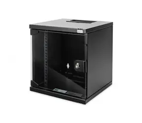 Digitus DN-10-SET-1-B čierna / Nástenná sieťová skriňa / 10" / 6U / 312x300 mm / IP20