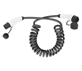 Digitus DK-1P32-S-100 / Nabíjací kábel / Typ 2 - Typ 2 / špirálový / 10 m / IP55