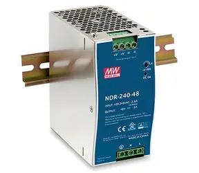 Mean Well NDR-240-24 / Priemyselný napájací zdroj / 24V / 10A / 240W / DIN lišta