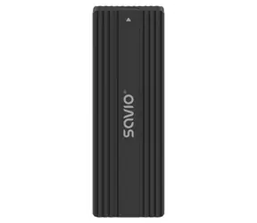 Savio AK-84 / Externý box pre SSD M.2 / USB-C / 10 Gbps / Čierna