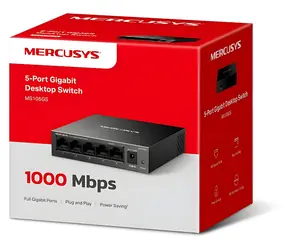 Mercusys MS105GS / Switch / 5x Gigabit / Desktop / Bez ventilátora