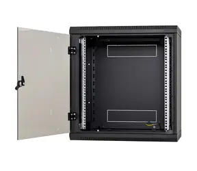 Triton 19" rozvádzač jednodielny 6U/600x395mm čierny / Rozvádzač / Nástenné / Celosklenené dvere / IP30