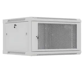 Lanberg Nástenný rozvádzač sivá / Nástenný rozvádzač / 19" / 6U / 600 x 600 mm / perforované dvere / Flat pack