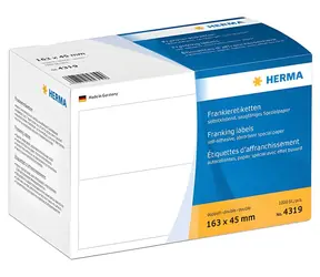 Herma Frankovacie etikety dvojité 163 x 45 mm / biely papier / 1000 ks