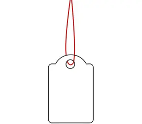 Herma Visačky so špagátom červené 15x24 mm / Visačky so špagátom / 1000 ks