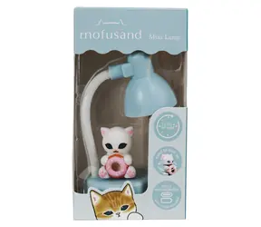 BLUESKY Mofusand mini lampička mačka / Stolová lampa / USB nabíjanie / cca 10 h svietenia