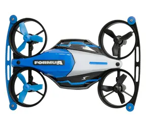AMEWI Dron DRE Formul Track Race modrá / RC auto a dron 2v1 / závodná dráha 24 dielikov / RTR / 2.4GHz / 8+