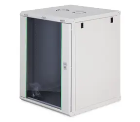 Digitus Dynamic šedá / Nástenný rozvádzač / 19" / 16U / 785x600x600 mm / uzamykateľné sklenené dvere