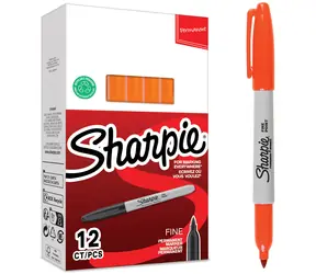 Sharpie Fine oranžová / Popisovač permanentný / okrúhly hrot F / 12ks