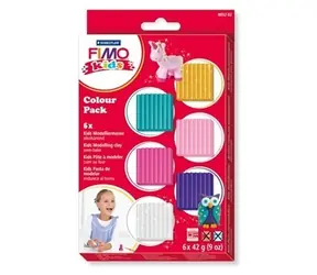 FIMO Sada modelovacích hmôt kids Glitter / 6× 42 g / pečenie v rúre 110 ° C / od 8 rokov