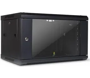 Inter-tech SMA-6406 čierna / Nástenný rozvádzač / 19" / 6U / 600 x 450 mm / presklené dvere