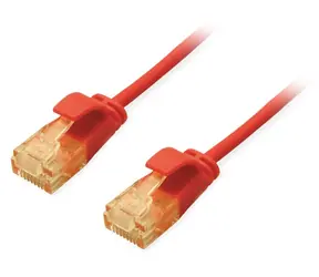 Equip Cat6A SlimFlex červená / Patch kábel / U/UTP / LSZH / 1 m / PoE+