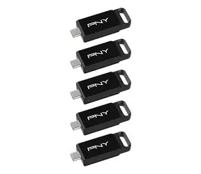 PNY Elite 64GB čierna / Flash disk / USB-C 3.2 Gen 1 / 5 ks