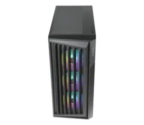 Azza Torrent 490 čierna / Počítačová skriňa / Midi Tower / Mesh / USB-C / tvrdené sklo / RGB