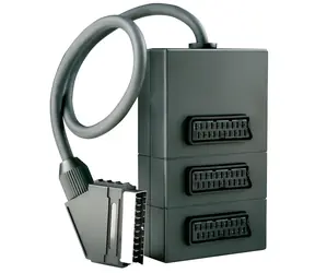 Schwaiger SCART rozbočovač 3x čierna