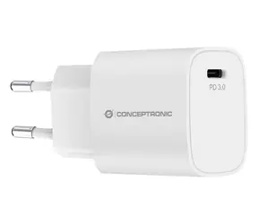 Conceptronic USB-C nabíjací adaptér biela / Nabíjačka / 1x USB-C / PD 3.0 / 20 W