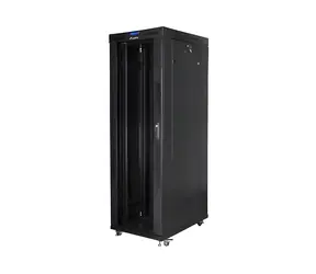 Lanberg FF01 čierna / Stojanový rozvádzač / 19" / Šírka 800 mm / Hĺbka 1000 mm / 42U / LCD panel / nosnosť 1200 kg