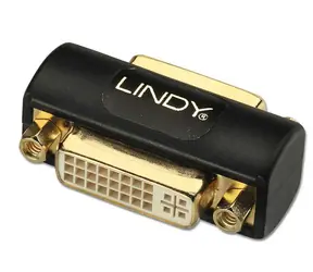Lindy DVI-I spojka čierna / Spojka / DVI-I 24+5 / pozlátené kontakty