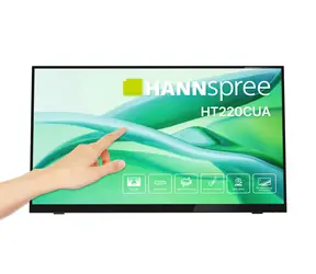 21.5" Hannspree HT220CUA čierna / TFT Touch / 1920 x 1080 / 270cd / 16:9 / 1000:1 / 6ms / HDMI / DP / USB