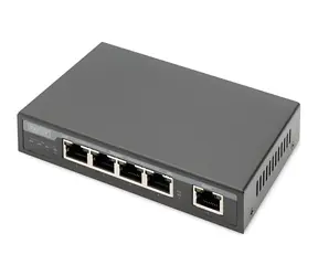 Digitus PoE Extender 4- Port 85W / PoE extender / Gigabit Ethernet / 1x RJ45 vstup / 4X RJ45 výstup / dosah 100 m