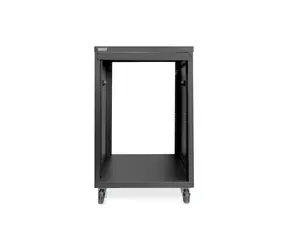 Digitus Universal čierny / Rozvádzač / 19" / 16U / nosnosť 136 kg / s kolieskami