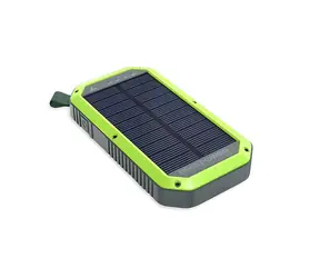 RealPower PB-10000 Solar čierna / Powerbanka / 10 000 mAh / Solárny panel / Qi nabíjanie / LED svietidlo