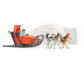 Schleich Figúrky Wild Life Antarktická expedícia / ranger, 2 Husky, mláďa tučniaka / iglu so šmykľavkou / od 3 rokov
