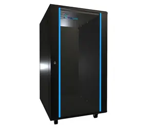 Extralink Rack 22U 600x800 čierna / Stojanový rozvádzač / 19" / sklenené dvere / nosnosť 726 kg