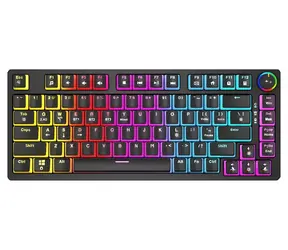 Savio Phenix Gateron Yellow Pro Pudding čierna / Mechanická herná klávesnica / RGB podsvietenie / bezdrôtová