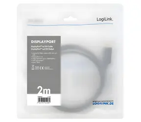 LogiLink DisplayPort - DVI čierna / Kábel / DP 1.2 - DVI / 1920x1080 60Hz / 2 m