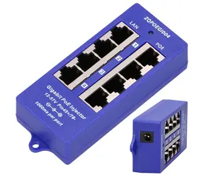 Extralink PoE Injector 4 Port / PoE injektor / 4X Gigabit RJ45 / 48V