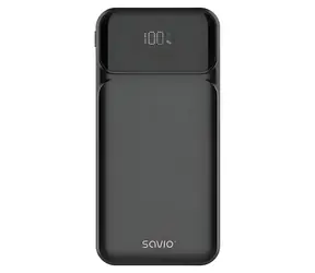 Savio BA-08 čierna / Powerbanka / 10 000 mAh / 20 W / USB-C PD + USB-A QC