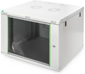 Digitus Dynamic sivá / Nástenný rozvádzač / 19" / 7U / 416x600x600 mm / sklenené dvere / IP20