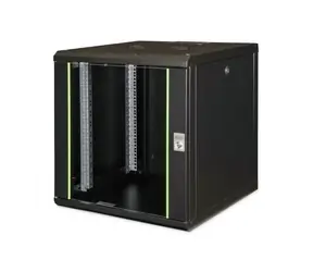 Digitus Unique 12U čierna / Nástenný rozvádzač / 19" / 643x600x600 mm / sklenené dvere / IP20