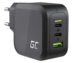 Green Cell GaN USB nabíjačka 65W / Nabíjačka / 2x USB-C / 1x USB-A
