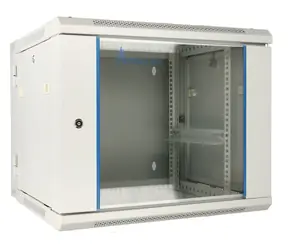 Extralink 12U 600x600 sivá / Nástenný rozvádzač / 19" / dvojsekčné / sklenené dvere / nosnosť 60 kg
