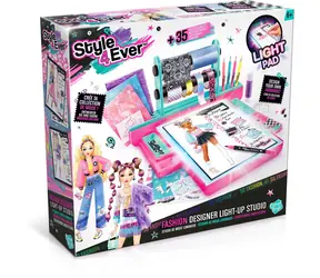 CANAL TOYS Kreatívna sada FASHION Designer Light- UP Studio / Podsvietená pracovná plocha / od 6 rokov