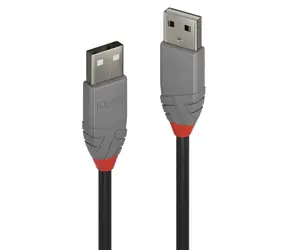 Lindy USB-A - USB-A Anthra Line 5 m čierna
