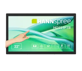 21,45" Hannspree HO221PTB čierna / Monitor / Dotykový / Full HD 1920x1080 / VGA + HDMI + USB / 600 cd/m2
