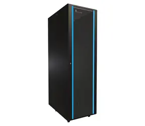 Extralink 42U/600x1000 stojanový čierny / Rozvádzač / 19" / nosnosť 1500 kg / sklenené dvere