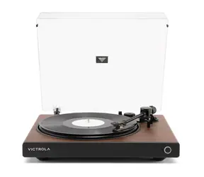 Victrola VPT-1520-WLN-INT Wave hnedý / Gramofón / Remienkový / 33 a 45 RPM / RCA / Auracast / predzosilňovač