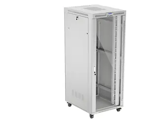 Lanberg FF01 42U 800x1000 LCD šedá / Stojanový rozvádzač / 19" / Sklenené dvere / nosnosť 1200 kg