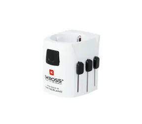 SKROSS Cestovný adaptér WORLD s uzemnením / Cestovný adaptér / univerzálny / bez Švajčiarska a Talianska