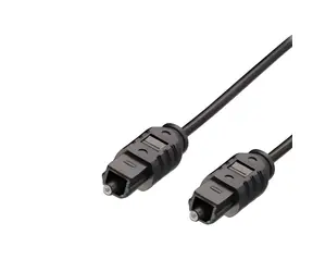 MediaRange / Optický audio kábel Toslink - Toslink / 1,5 m / 2,2 mm / čierna