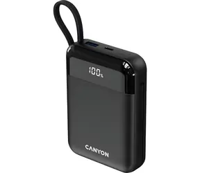 Canyon OnPower 104 čierna / Powerbanka / 10000mAh / USB-C / Lightning / 22,5W