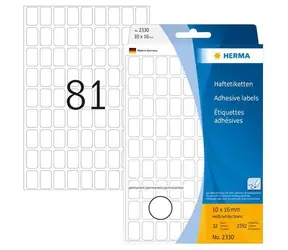 Herma Viacúčelové etikety biele 10x16 mm / Etikety / Papier matný / 2592 ks