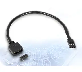 Inter-tech adaptér 3-pin RGB na VDG čierna / Adaptér / 5V / 0,2 m
